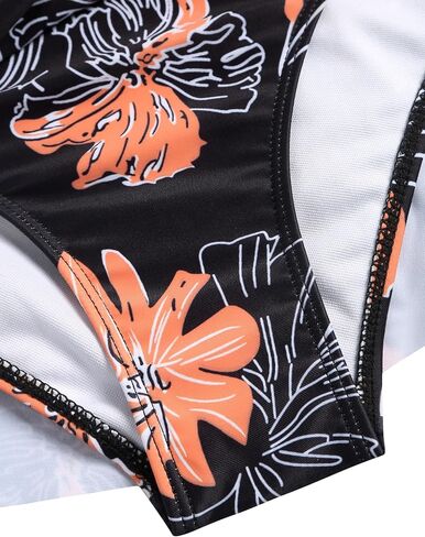 ZAFUL One Piece Swim Dress Swimsuits for Women Scallop Tummy Control Swimdress Tie Knot Swim Skirt Swimwear Bathing Suit in Saudi Arabia