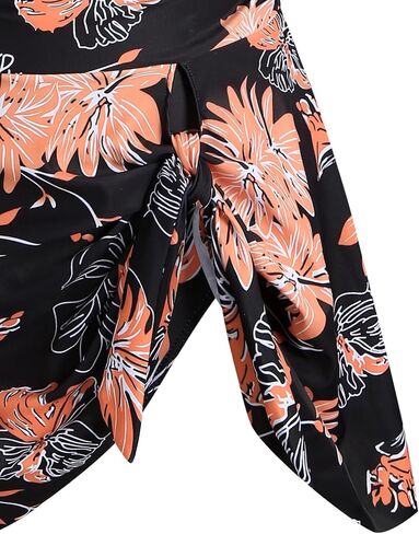 ZAFUL One Piece Swim Dress Swimsuits for Women Scallop Tummy Control Swimdress Tie Knot Swim Skirt Swimwear Bathing Suit in Saudi Arabia