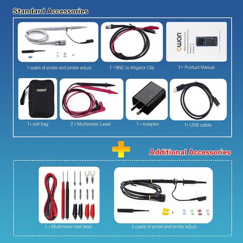 70MHz Bandwidth 2+1CH Handheld OWON Oscilloscope 3 in 1 Functions with 4 1/2 Multimeter 25MHz Arbritary Waveform Generator (2+1 CH/HDS272S) in Saudi Arabia