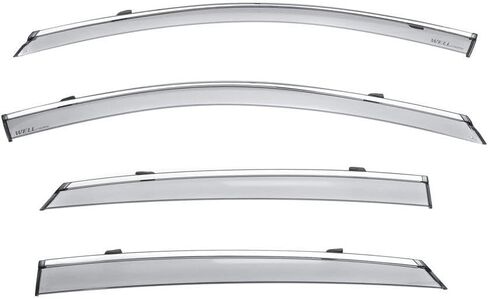 WellVisors Window Visors Wind Deflectors Compatible with Chevrolet Chevy 2014-2020 Impala Sedan with Chrome Trim Rain Guards 3-847CH026 in Saudi Arabia