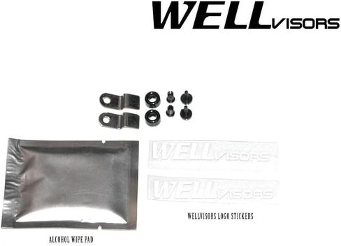WellVisors Window Visors Wind Deflectors Compatible with Chevrolet Chevy 2014-2020 Impala Sedan with Chrome Trim Rain Guards 3-847CH026 in Saudi Arabia