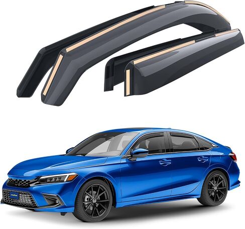 Goodyear shatterproof في القناة المنحرفات في هوندا سيفيك 2022-2025 سيدان ، حراس المطر ، أقنعة النوافذ للسيارات ، انحراف تنفيس ، ملحقات السيارات ، 4 أجهزة كمبيوتر-GY008433 in Saudi Arabia