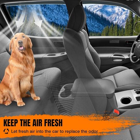 Tape On Window Visor Deflectors Compatible with 2002-2009 Dodge Ram Regular Cab, Acrylic Slim Style Smoke Tinted Window Rain Guards, Sun Wind Side Vent Visor Set, 2 Pieces in Kuwait