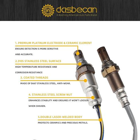 Dasbecan 2PCS Aptream و Oxygen O2 Sensor متوافق مع Mitsubishi Lancer 2011-2015 Outlander 2011-2013 Outlander Sport 2011-2018 2.0L 2.4L L4 استبدال 234-5051 234-4114 in Saudi Arabia