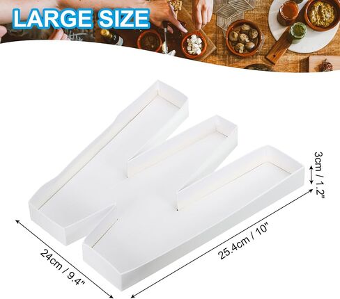Patikil 10 "خطاب من الورق المقوى ، مربع الورق مربع حاوية علبة قابلة للملء لـ Charcuterie Mache Chocolate Candy Birthday Party Decorations ، White in Kuwait