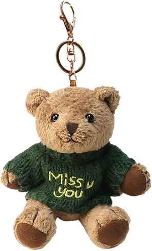 VICKYPOP Cute Teddy Bear Keychain, Soft Bear Keyring Backpack Accessories, Valentine Gift for Women Men in Saudi Arabia
