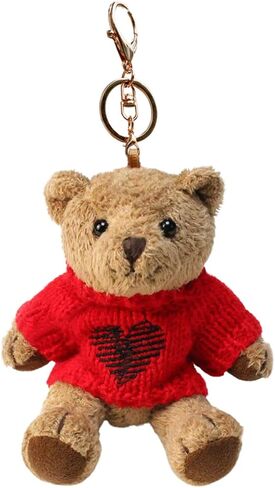 VICKYPOP Cute Teddy Bear Keychain, Soft Bear Keyring Backpack Accessories, Valentine Gift for Women Men in Saudi Arabia