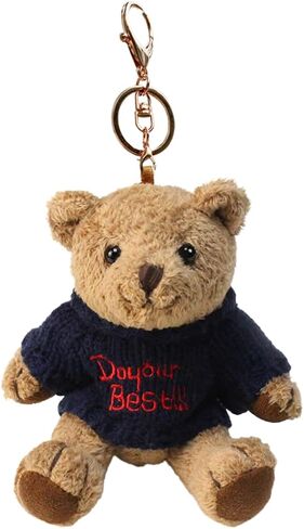 VICKYPOP Cute Teddy Bear Keychain, Soft Bear Keyring Backpack Accessories, Valentine Gift for Women Men in Saudi Arabia
