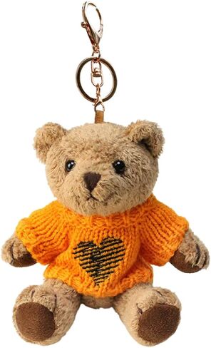 VICKYPOP Cute Teddy Bear Keychain, Soft Bear Keyring Backpack Accessories, Valentine Gift for Women Men in Saudi Arabia