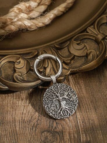HAQUIL Viking Yggdrasil Tree of Life Keychain Norse Nordic Keyring Circle Charm Keychain in Saudi Arabia