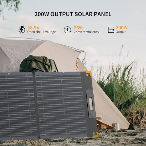Pecron 200 Watt Solar Panel ، لوحة شمسية محمولة لمحطة الطاقة ، لوحة عالية الكفاءة قابلة للطي ، مصدر طاقة مقاوم للماء IP67 للتخييم ، RV ، في الهواء الطلق ، نظام خارج الشبكة in Kuwait