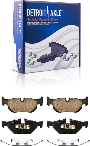 Detroit Axle - مجموعة الفرامل لـ BMW 328I XDrive X1 دوارات الفرامل المحفورة والوقتة ومنصات الفرامل السيراميك استبدال: 12.30 "بوصة الأمامية و 11.81 بوصة الدوارات الخلفية in Saudi Arabia
