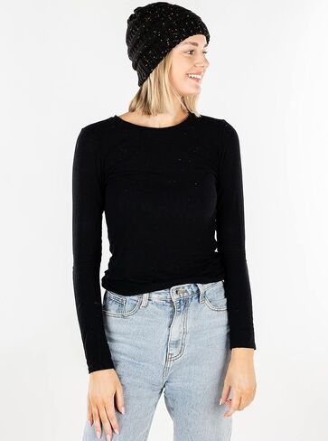 Funky Junque Sparkly Confetti Beanie, Bubble Gum Pink, Warm and Fashionable Winter Accessory for Women in Kuwait