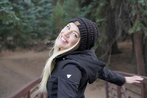 Funky Junque Sparkly Confetti Beanie, Bubble Gum Pink, Warm and Fashionable Winter Accessory for Women in Kuwait