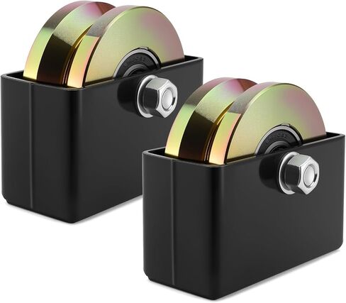 4" Sliding Gate Rollers Wheel V Groove Slide Wheel 1-3/4" Width with Welded Bracket Heavy Duty Solid Double Bearing 3000 Lbs Capacity with Screws in Saudi Arabia