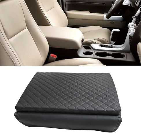 GXARTS Front Leather Center Console Lid Armrest Cover Cushion Pad Compatible with Toyota Tundra 2007 2008 2009 2010 2011 2012 2013 Sequoia 2008-2015 in Saudi Arabia