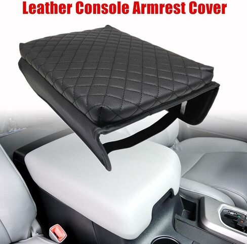 GXARTS Front Leather Center Console Lid Armrest Cover Cushion Pad Compatible with Toyota Tundra 2007 2008 2009 2010 2011 2012 2013 Sequoia 2008-2015 in Saudi Arabia