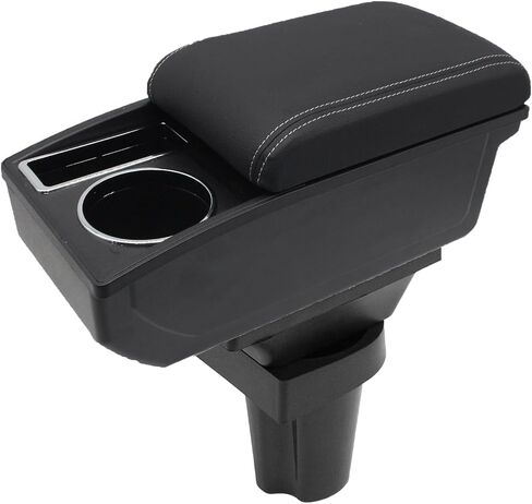 YJYWZH Car Armrest Box for Honda CR-Z CRZ CR Z Accessories Center Console Leather Arm Rest Double-Layer Storage Space with Cup Holder (Black Thread) in Saudi Arabia