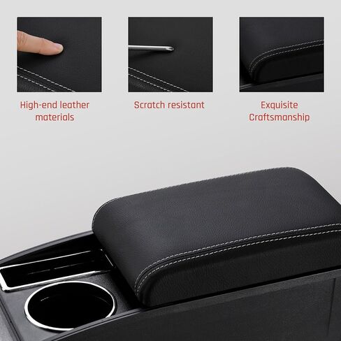 YJYWZH Car Armrest Box for Honda CR-Z CRZ CR Z Accessories Center Console Leather Arm Rest Double-Layer Storage Space with Cup Holder (Black Thread) in Saudi Arabia