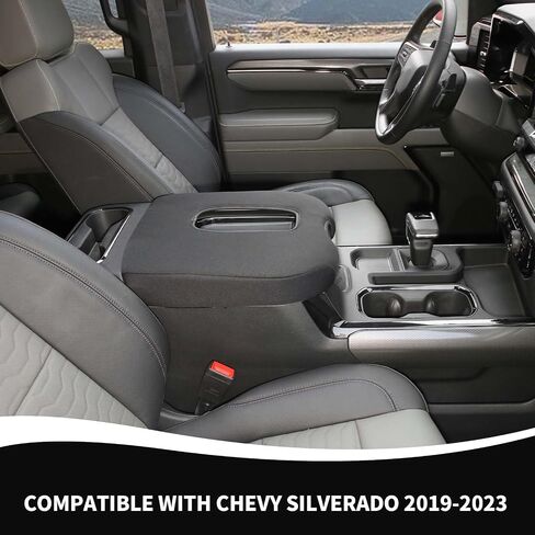 غطاء وسادة صندوق مسند الذراعين ، غطاء وحدة التحكم المركزية متوافق مع 2019-2023 Chevy Silverado & GMC Sierra ، لعام 2020-2023 ضواحي ، ل Tahoe 2021-2023 in Saudi Arabia