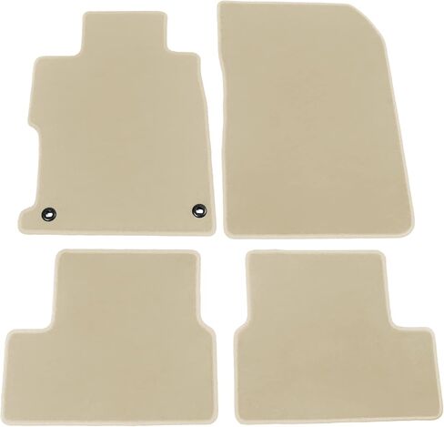 Floor Mats Compatible with 2012-2015 Honda Civic Coupe, 4 PCS Black Nylon Front Carpets Flooring Protection Interior by IKON MOTORSPORTS in Saudi Arabia