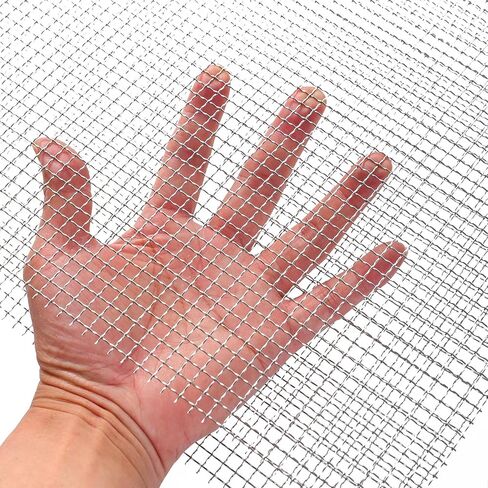 2Pack Stainless Steel mesh, 4 mesh Fully Welded, 12 x 24 inches (310 mm x 620 mm), Stainless Steel 304, Easy to Cut and Make Straight, Will Never Rust in Saudi Arabia