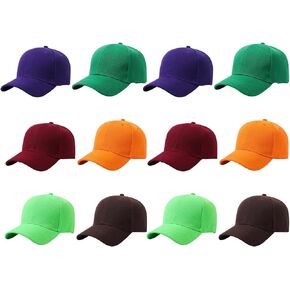 12 Pack Baseball Caps Adjustable Bulk Baseball Hat for Men Women,Breathable Sports Caps in Saudi Arabia