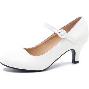 Women's Vintage Mary Jane Shoes Dress Comfortable Low Kitten Heels Ankle Strap Closed Round Toe Office Work Wedding Pumps in Saudi Arabia