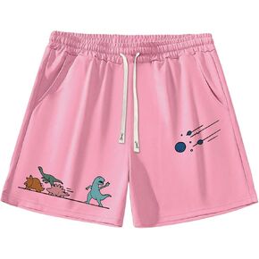 شورتات رسومات الديناصورات للرجال y2k الرباط الخصر بارد شورت الشتاء الشارع in Kuwait