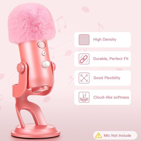 ZealSound Blue Yeti Sticker Bling Glitter,Rhinestone Crystal Diamond Sticker Bling DIY Decoration,Shiny Skin Screen Shild Cover Compatible with Blue Yeti and Yeti Pro Microphones Microphone(Rose Pink) in Kuwait