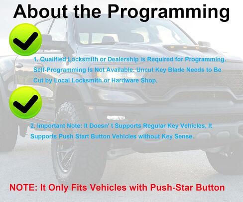 المفتاح الذكي لـ Dodge RAM 1500 2019-2020 Yikebalog 5 القرب القرب مفتاح التحكم عن بُعد FOB FOB FOR DODGE RAM 1500 2019-2020 OHT-4882056 in Saudi Arabia