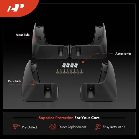 A-Premium Set of 4PCS Mud Flaps Splash Guards Mudguards Mudflaps with Hardware Kits Accessory Compatible with Kia Sportage 2019 2020 2021 2022 Sport Utility, Front & Rear (Driver and Passenger Side) in Saudi Arabia