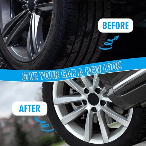 4 Pack Car Wheel Brush Kit - Soft, Scratch-Free Microfiber & Synthetic Wool Cleaning Brushes for Tires, Rims, Fenders, Engine, Exhaust Tips in Saudi Arabia