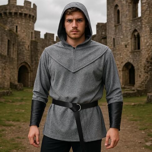 Renaissance Chain Mail Armor Tunic Shirt Medieval Knight Costume Set in Saudi Arabia