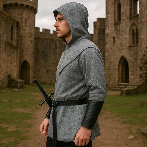 Renaissance Chain Mail Armor Tunic Shirt Medieval Knight Costume Set in Saudi Arabia