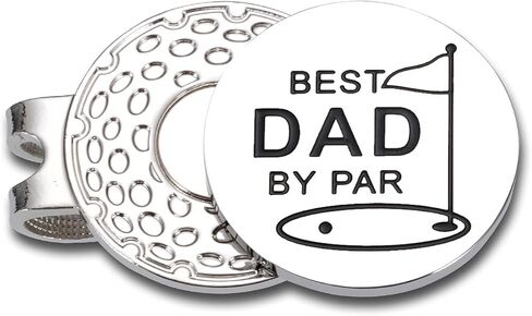 GGOJAGST Best Dad by Par Gifts from Daughter Golf Ball Markers with Hat Clips Value Sets for Men Women Golfer Removable Attaches Easily to Golf Cap Premium Gifts Silver for Dad from Kids in Saudi Arabia