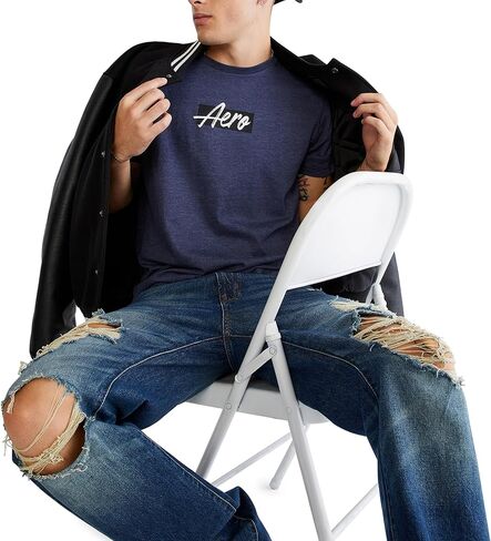 AEROPOSTALE Men's Box Logo Script Short Sleeve Tee in Saudi Arabia