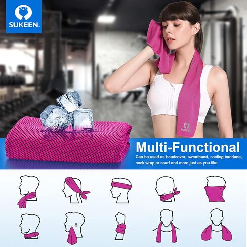 Sukeen Cooling Towel,Instant Evaporative Cooling for Sports,Yoga,Golf,Gym,Neck,Workout and More(40"x 12") in Saudi Arabia