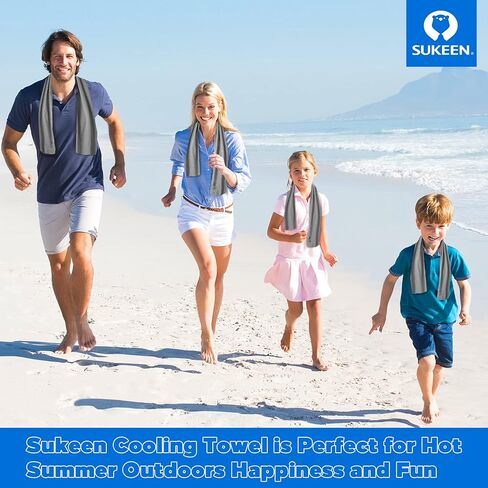 منشفة تبريد Sukeen ، تبريد تبخيري فوري للرياضة واليوغا والغولف والصالة الرياضية والرقبة والتمرين والمزيد (40 "× 12") in Kuwait