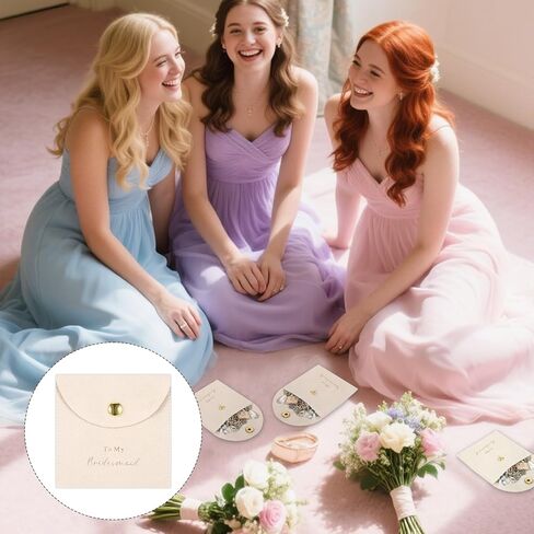 8-Pack Jewelry Bags Bridesmaid Gifts For Wedding Day,Bulk Bridesmaid Gifts Bags Velvet Jewelry Pouches With Gold-Stamped Button,Necklace Bracelet Earring Packaging Bridal Party Favors in Kuwait