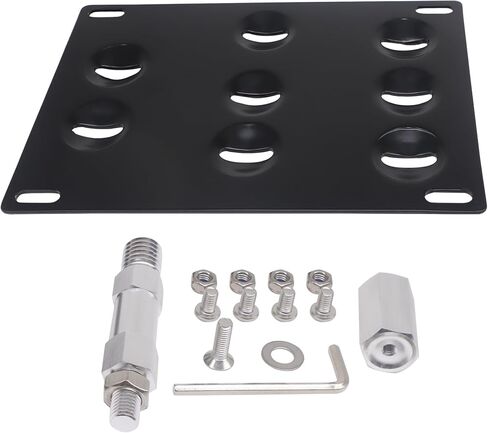 HiSport License Plate Holder Front Bumper Compatible with BMW F30 Sedan/F31 Wagon 3 Series F32 F33 F36 4 Series F10 F11 G30 G31 5 Series E84 X1, No Drill Relocator Hole Adapter Support Holder in Saudi Arabia