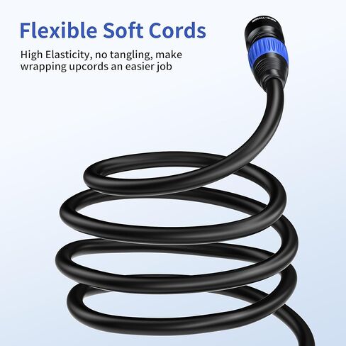 SMALL-EYE DMX Cables 25 ft 4 Pack - 5 Pin Male to Female, 4-Core Shielded DMX512 Stage Lighting Cable (25') in Saudi Arabia