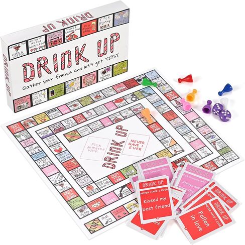 GOLDGE Leather Mat Drinking Board Game with Interactive Girls Night & Bachelorette Party Games for Adults. Play with 2-8 Players, Age 21+. Cheers to Fun Drinking Games! in Kuwait