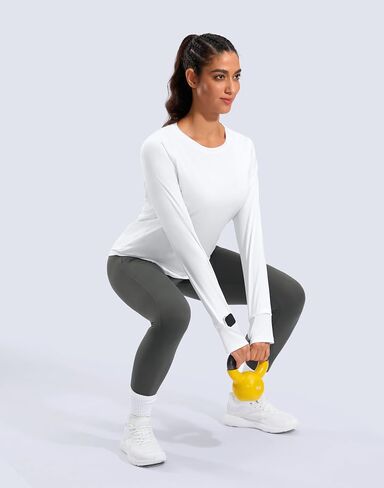 G Gradual Long Sleeve Workout Tops for Women Quick Dry Lightweight Running Athletic Shirts with Zip Pocket Moisture Wicking in Saudi Arabia