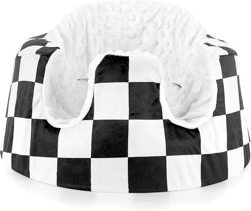 DILIMI Minky Seat Cover Compatible with Bumbo Seat, Removable Ultra Soft Comfortable Warm Seat Slipcover for Baby Girl and Boy, Green Checkered in Saudi Arabia