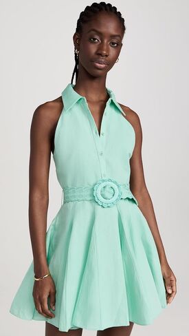 Women's Short Dress with Buckle Belt in Kuwait