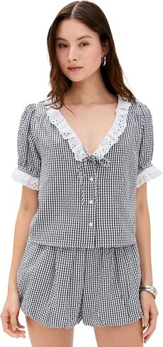 Wayf Women's Maggie Short Sleeve Top in Saudi Arabia