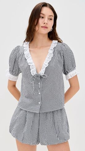 Wayf Women's Maggie Short Sleeve Top in Saudi Arabia