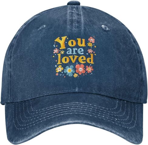 You are Loved Adjustable Classic Cowboy Baseball Cap Men Women Casual Dad Hat8 Navy Blue in Saudi Arabia