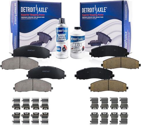 Detroit Axle - Brake Pads for 2013-2021 Ford F-250 F-350 Super Duty, 2013-2016 F-450 Super Duty, 4 Ceramic Brakes Pads Front and Rear Replacement in Saudi Arabia